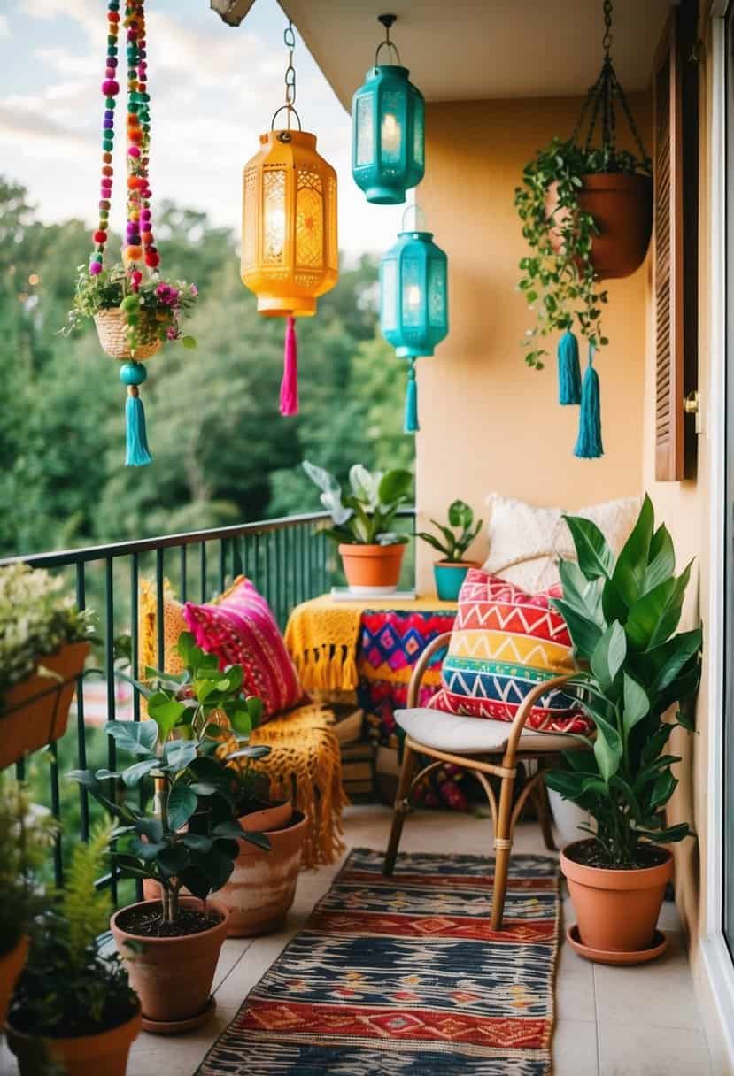 9 Bohemian Inspired Apartment Balcony Decor Ideas - Apartment Notes