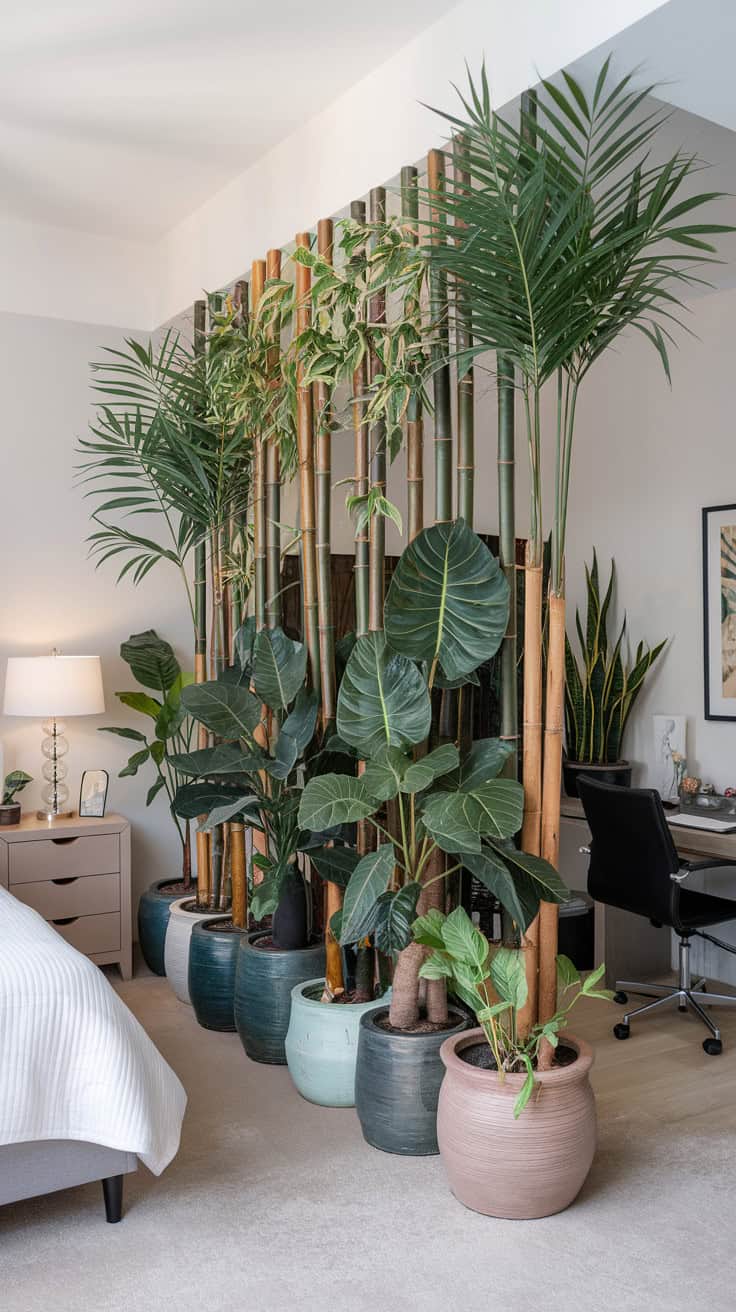 Place a Large Plant Partition