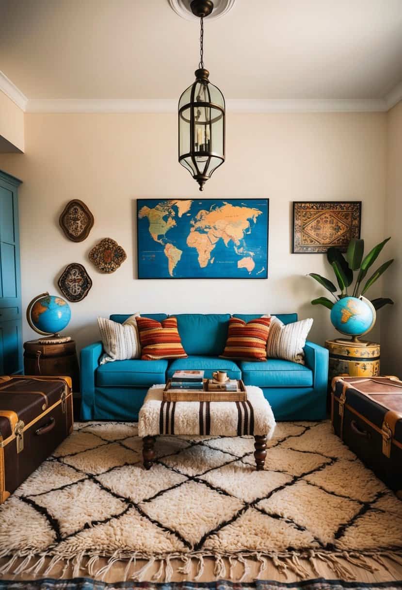 20 Travel-Inspired Living Room Decor Ideas - Apartment Notes