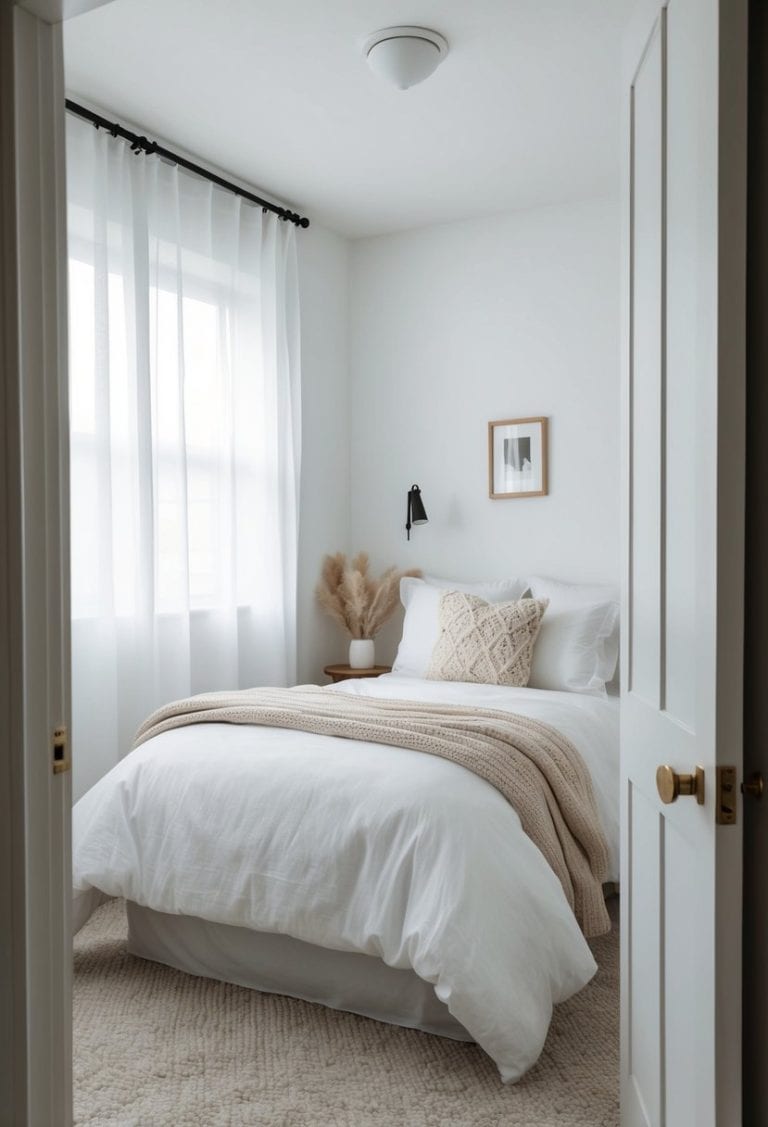 Picture of 20 Small White Bedroom Decor Ideas - Apartment Notes