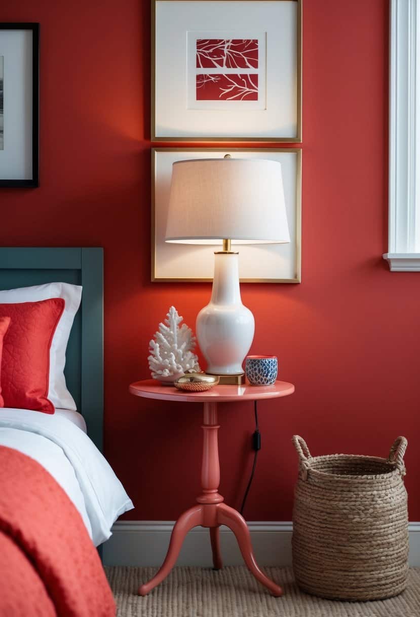 Picture of 20 Small Red Bedroom Decor Ideas - Apartment Notes