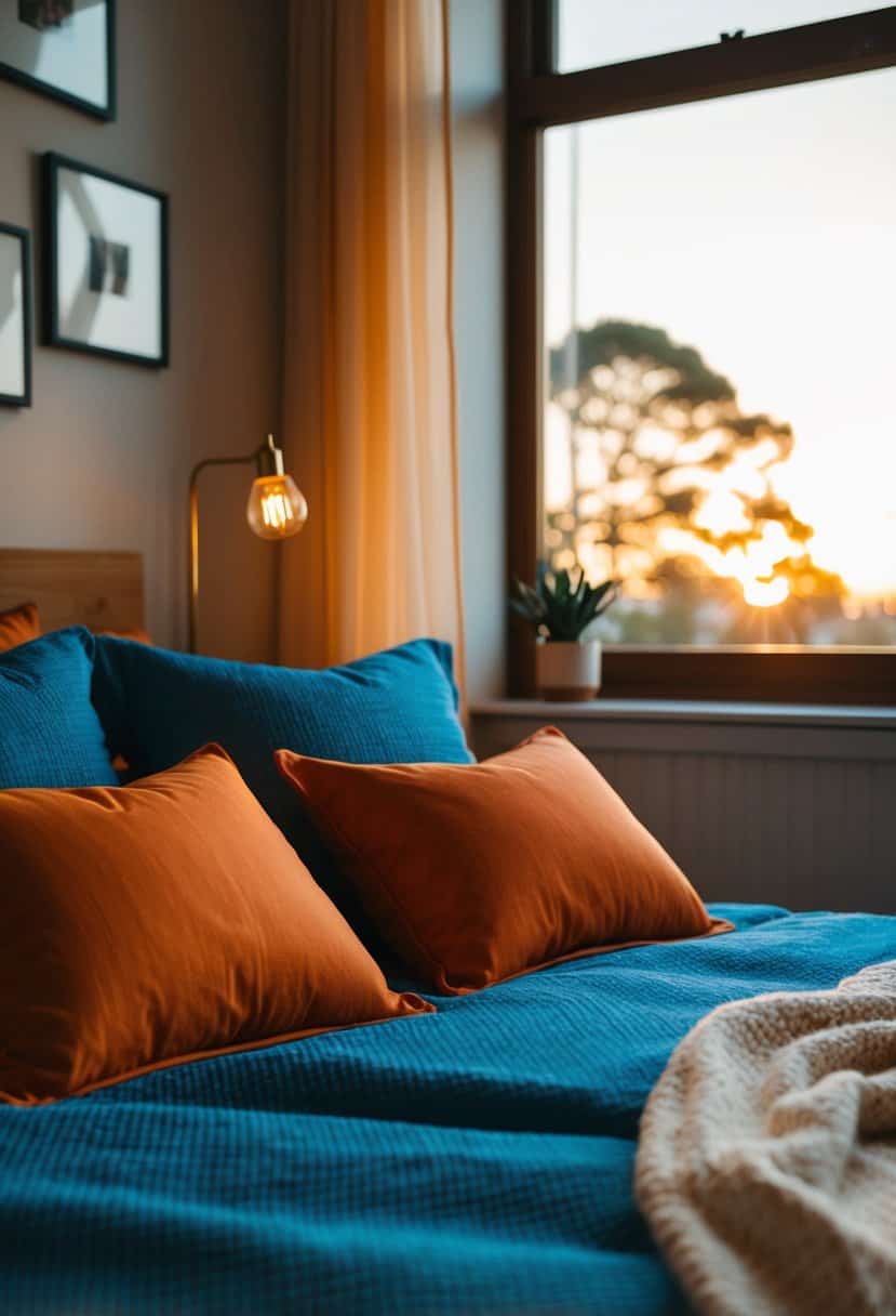 20 Orange and Blue Bedroom Decor Ideas: Vibrant Combos - Apartment Notes