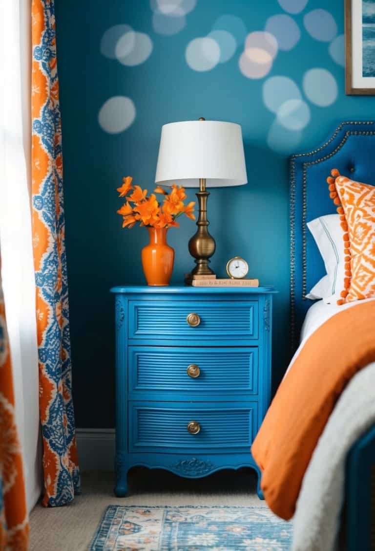 20 Orange and Blue Bedroom Decor Ideas: Vibrant Combos - Apartment Notes