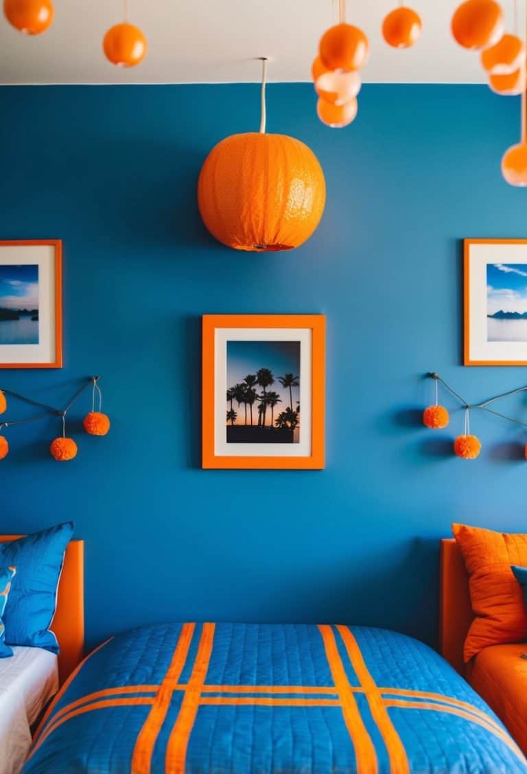 20 Orange and Blue Bedroom Decor Ideas: Vibrant Combos - Apartment Notes