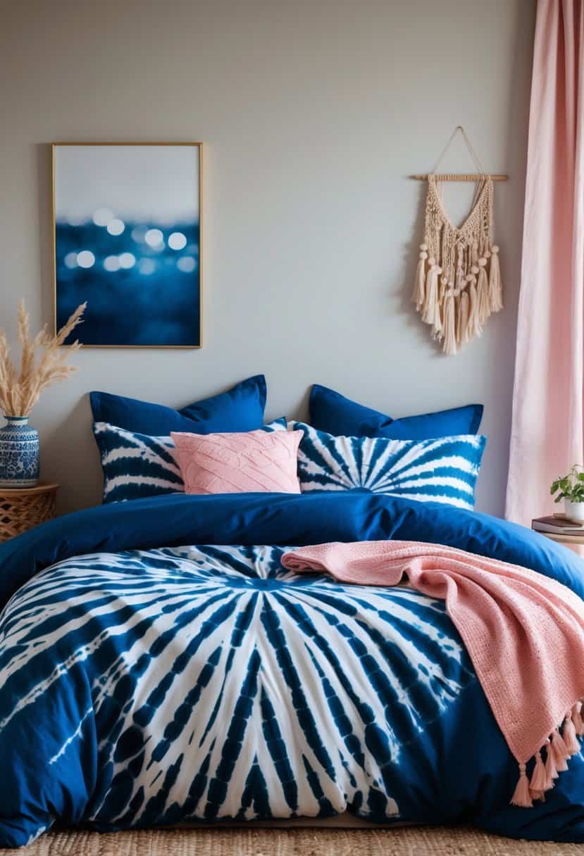20 Navy Blue and Pink Bohemian Decor Ideas for Bedroom: Cozy Chic ...