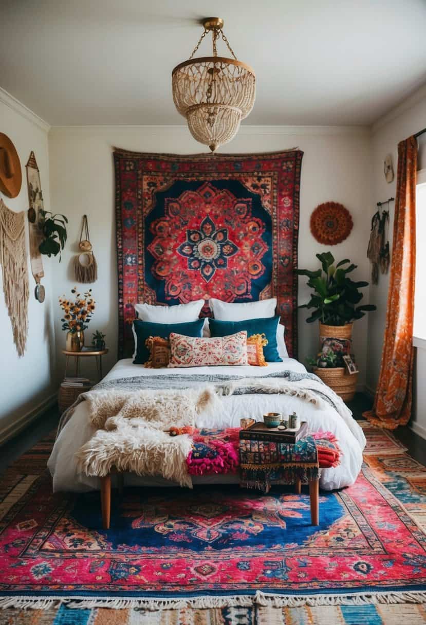 20 Carpet Ideas for Boho Bedroom: Cozy Flooring - Apartment Notes