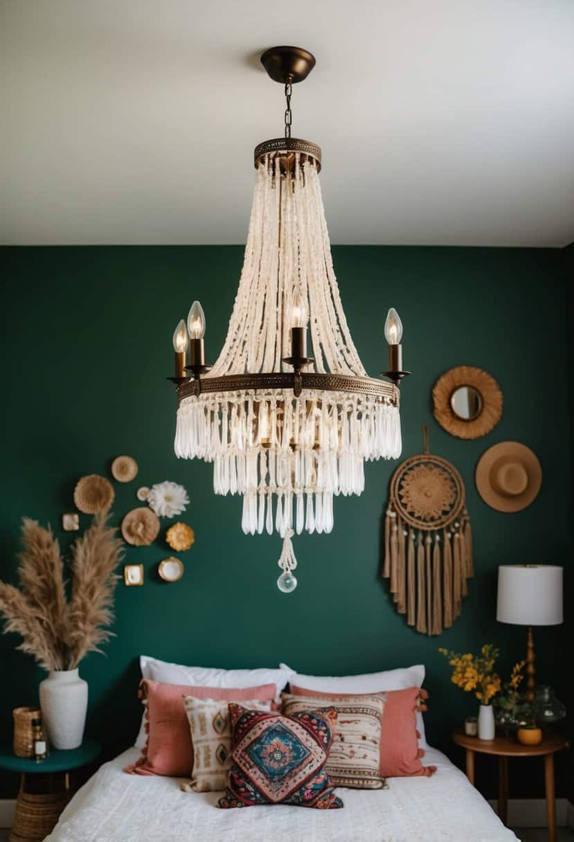 20 Boho Decor for Bedroom with Green Walls - Apartment Notes
