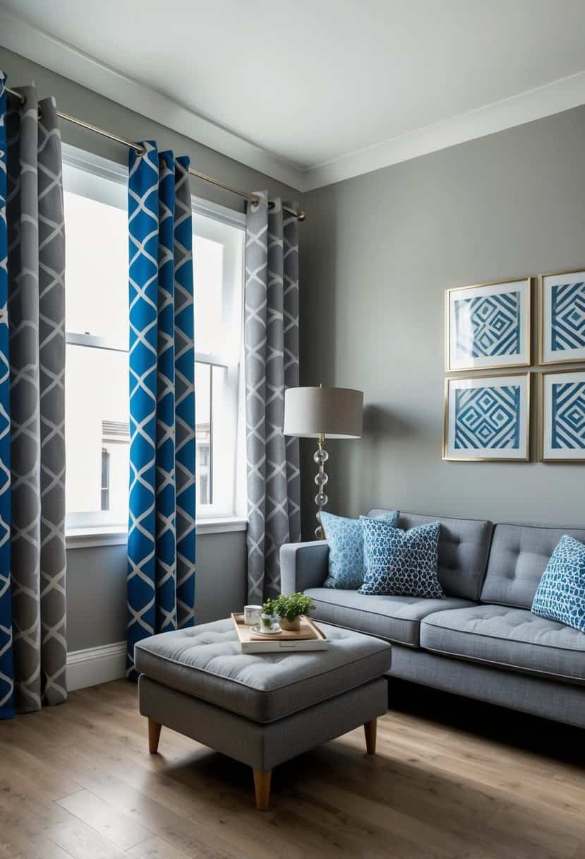 Image showcasing 20 Small Gray and Blue Living Room Decor Ideas - Apartment Notes