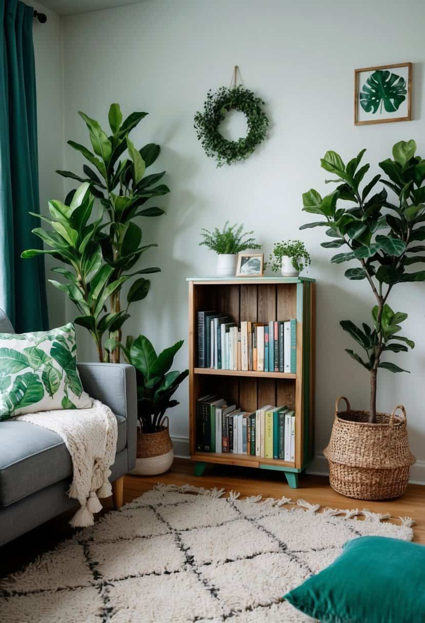 Illustration of Green Small Space Decor For Apartments