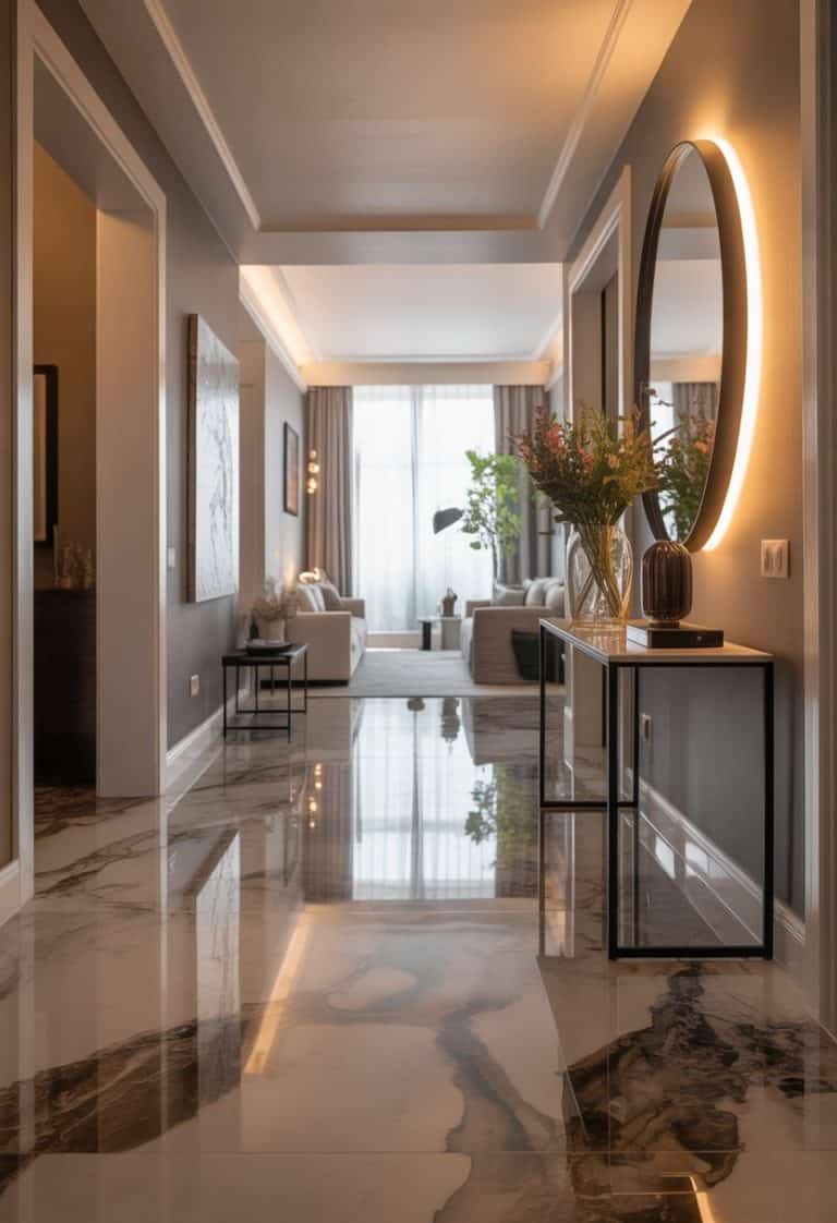 Beautiful view of Elegant Apartment Entryway Design