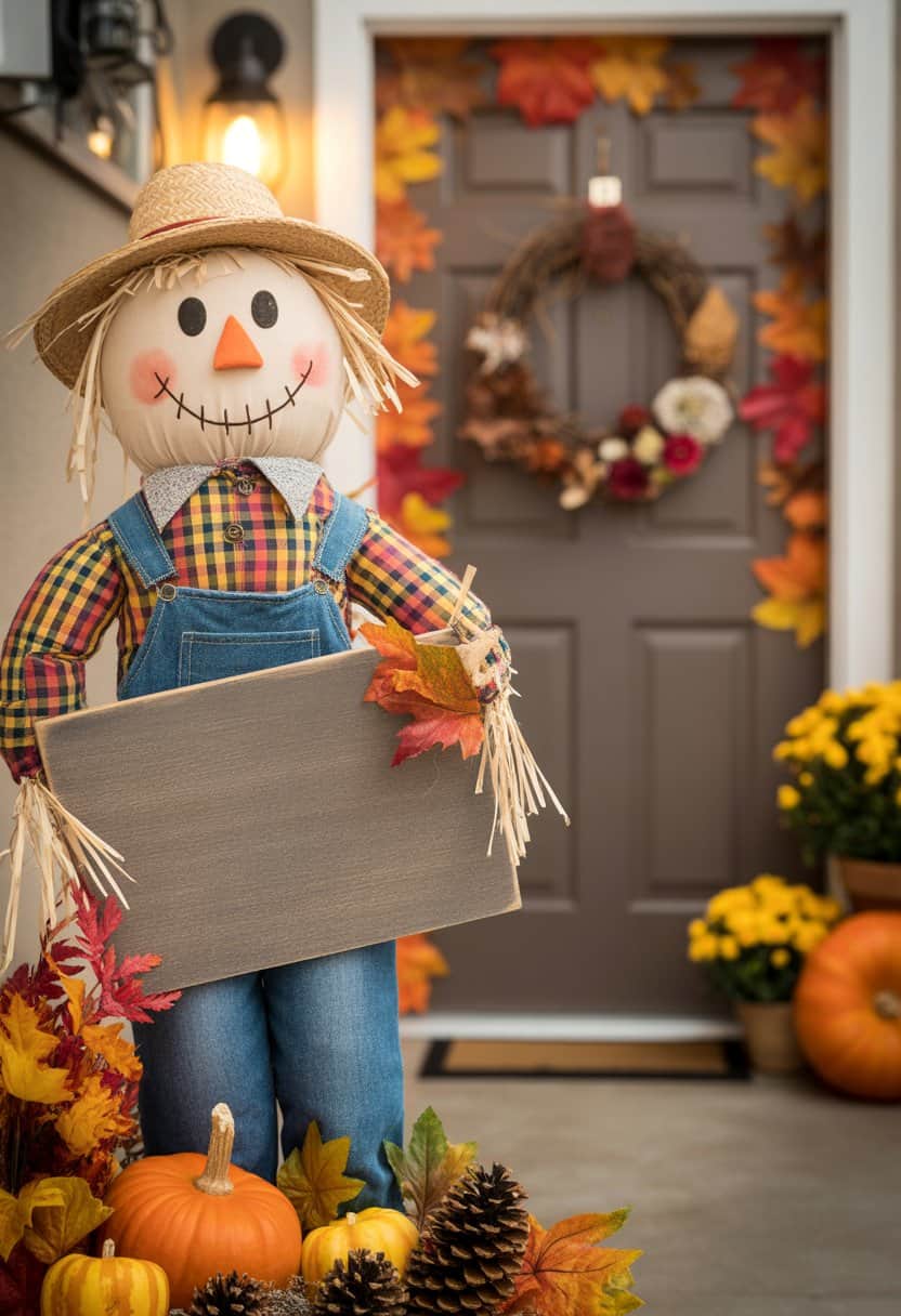 20 Easy Apartment Door Fall Decor Ideas That You Can DIY