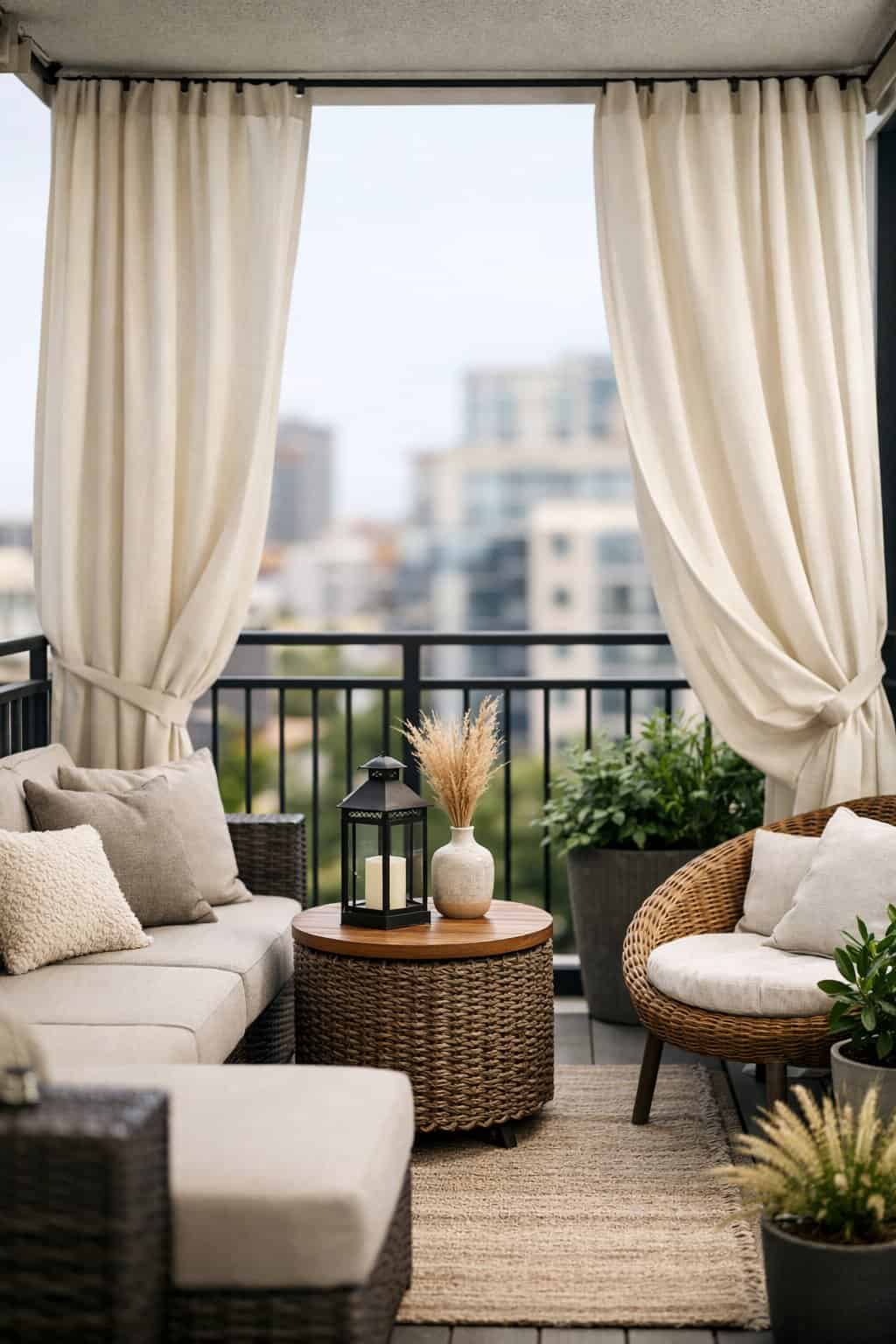 20 Balcony Curtain Ideas for Privacy and Style in Apartments