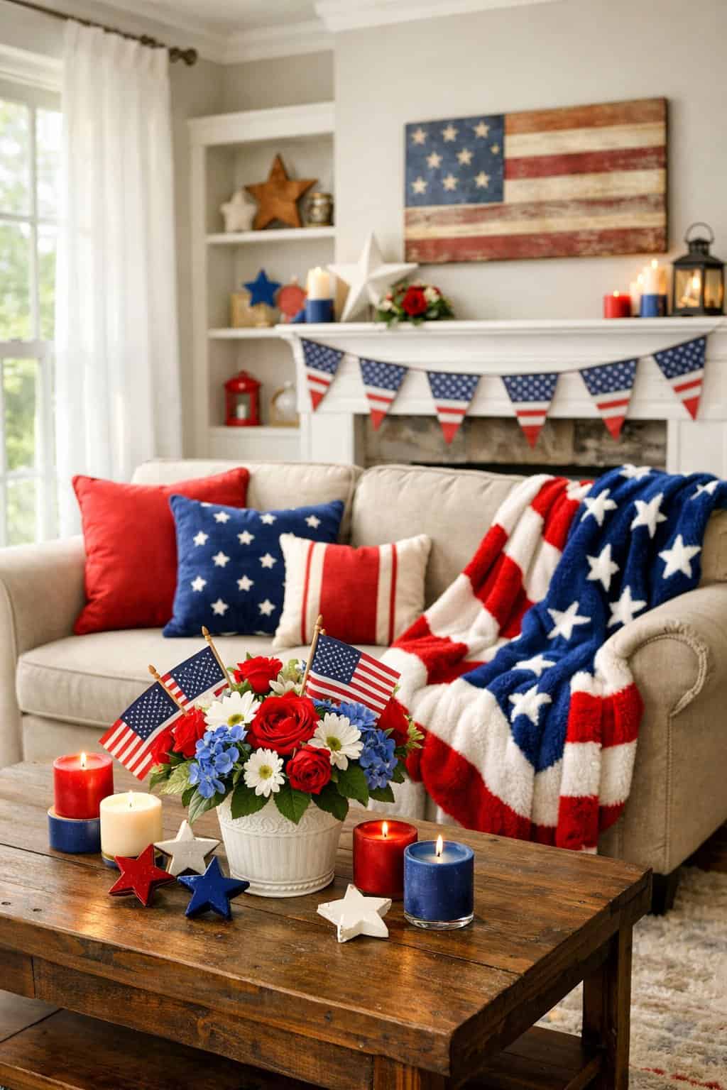 20 Patriotic Living Room Decor Ideas for Independence Day