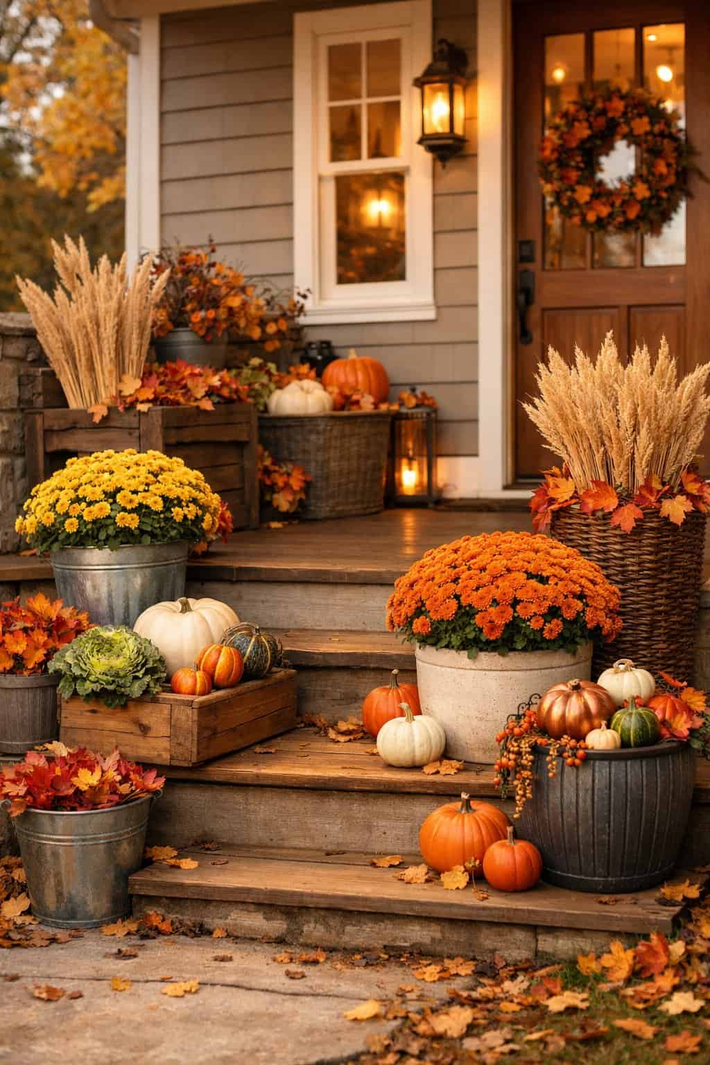 20 Fall Planter Ideas to Dress Up Your Front Porch