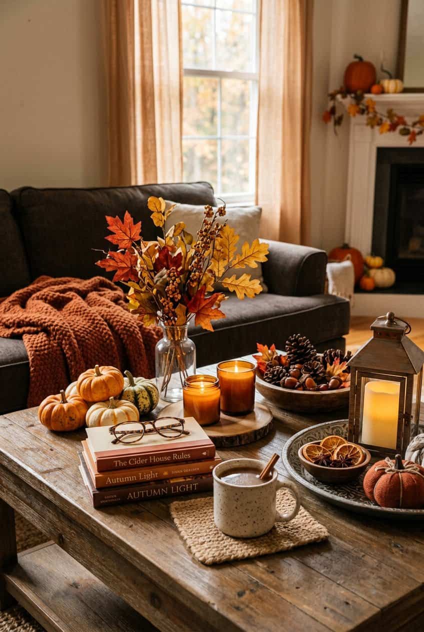 15 Fall Coffee Table Decor Ideas for Autumn Coziness