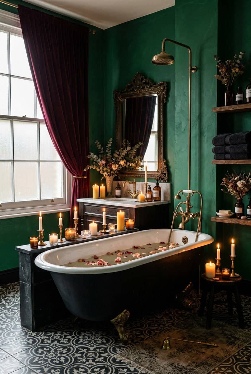 18 Moody Vintage Bathroom Ideas for Dark Romance