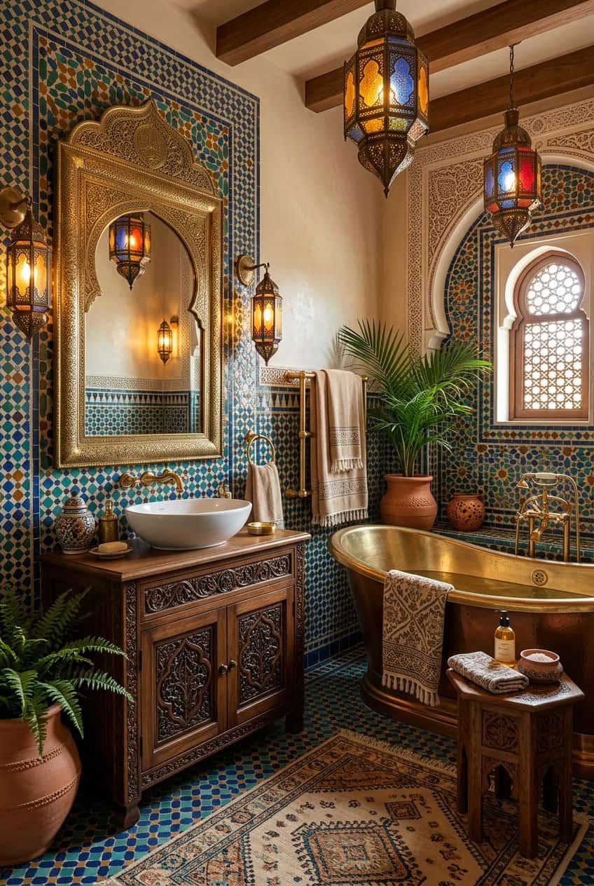 20 Moroccan Bathroom Decor Ideas for Exotic Luxury
