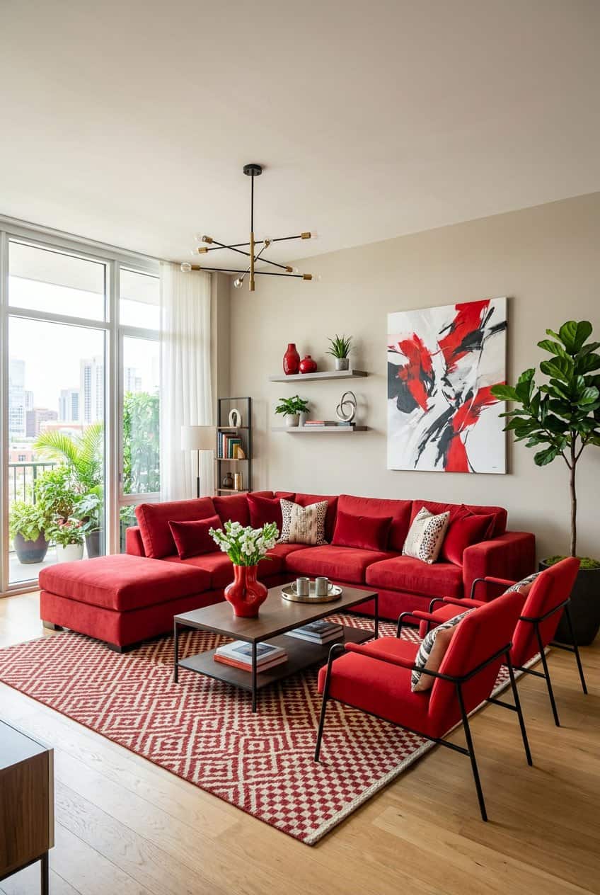 20 Red Living Room Decor Ideas for Bold Statements
