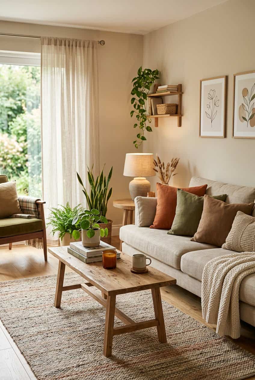 20 Cozy Earth Tone Living Room Ideas for Natural Warmth