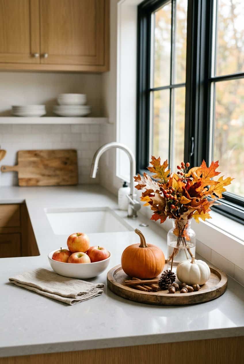 15 Fall Kitchen Countertop Decor Ideas That Don’t Clutter