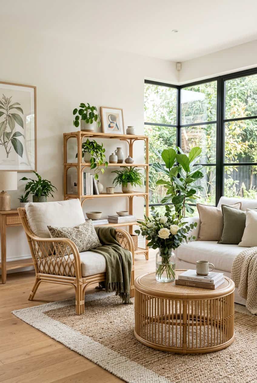 20 Ways To Style Rattan Furniture In Your Living Room
