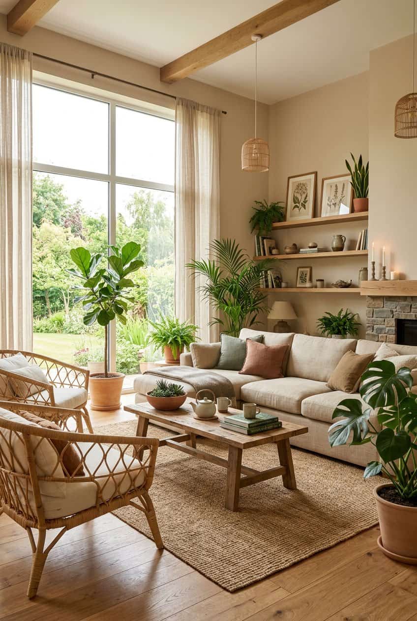 20 Nature-Inspired Living Room Ideas for Earthy Elegance
