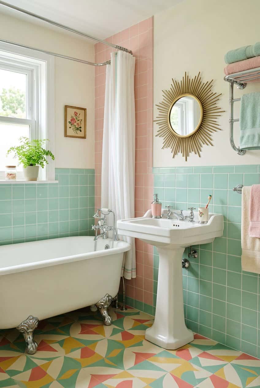 19 Retro Bathroom Ideas to Bring Back the Past